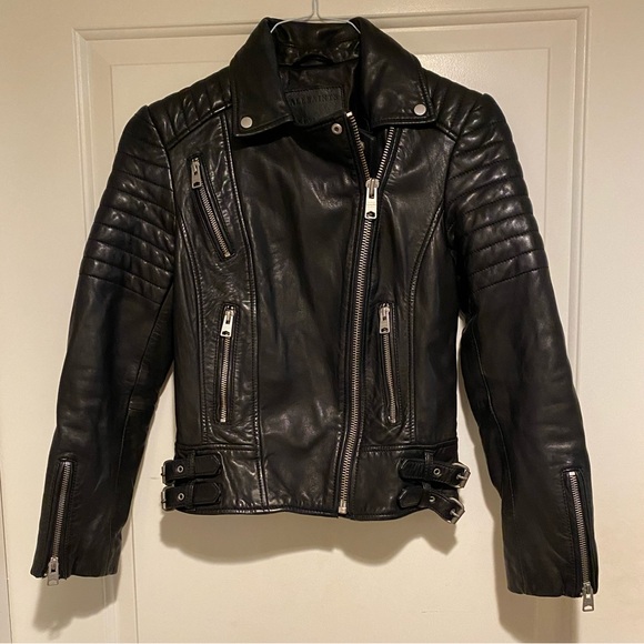 All Saints Leather Biker Jacket